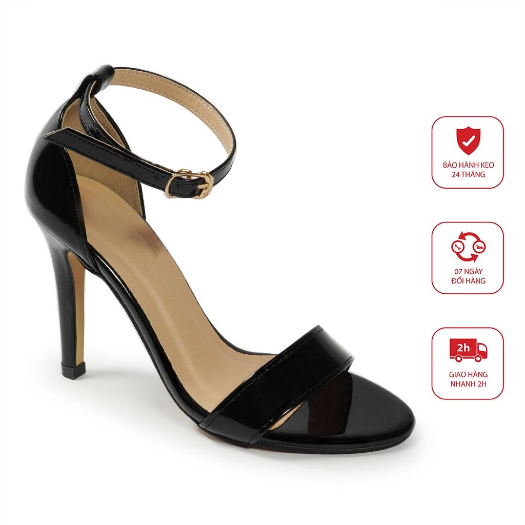 Sandal cao gót nữ quai ngang gót nhọn 9 cm mã SDHG9F371