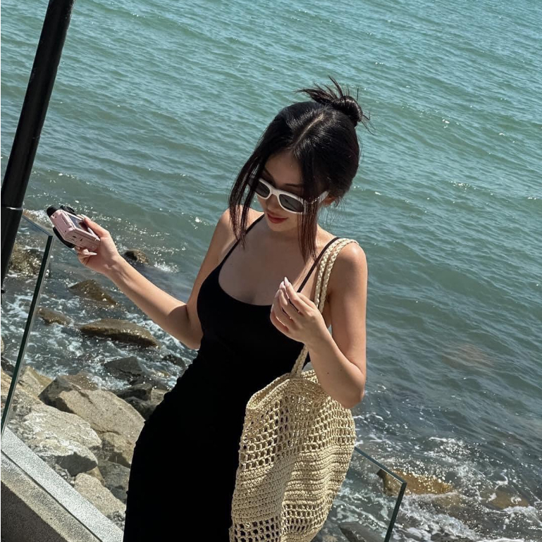 Đầm 2 dây body maxi đi biển hở lưng, váy nữ đuôi cá đan lưng