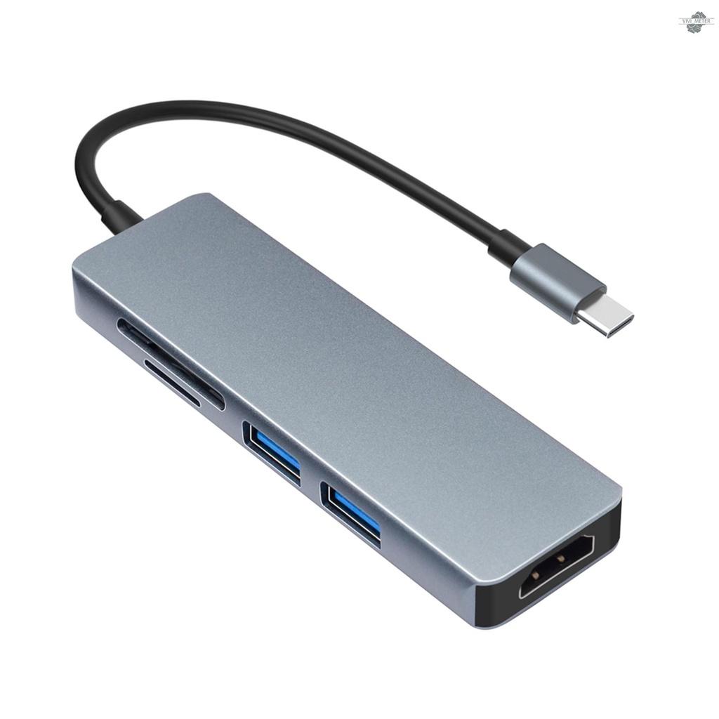 Đầu Đọc Thẻ Nhớ Tf Đa Năng 5 Trong 1 Tc18 Usb Type C Sang Hd Usb3.0 Cho Laptop