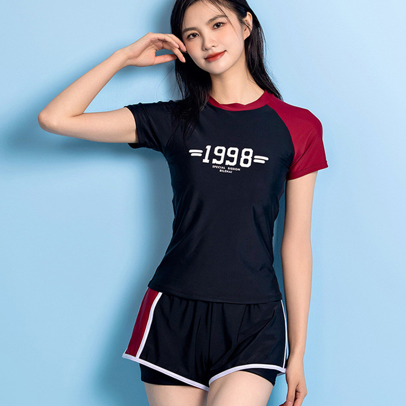 Đồ bơi nữ kín đáo dài tay đi biển chống nắng dáng thể thao vải mềm mại co giãn