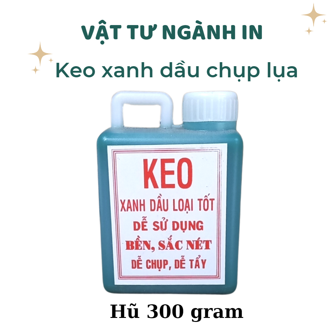 Keo xanh dầu chụp lụa dùng để chụp bản lụa hay tráng bản in lụa