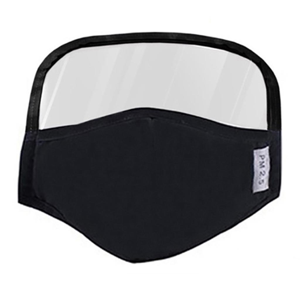 2x Cotton Face Mask Reusable Cycling Mask Safety Protection Eye Mask - Black