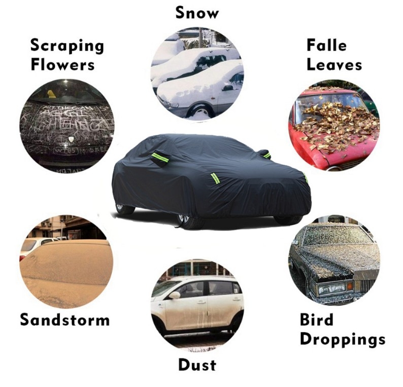 Bạt phủ ô tô Toyota Cross thương hiệu Macsim sử dụng trong nhà và ngoài trời chất liệu Polyester - màu đen