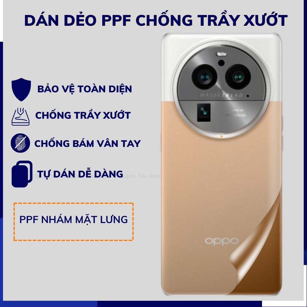 Dán dẻo ppf find x6 pro trong suốt hoặc nhám chống bám vân tay bảo vệ camera mua 1 tặng 1 phụ kiện điện thoại huỳnh tân store