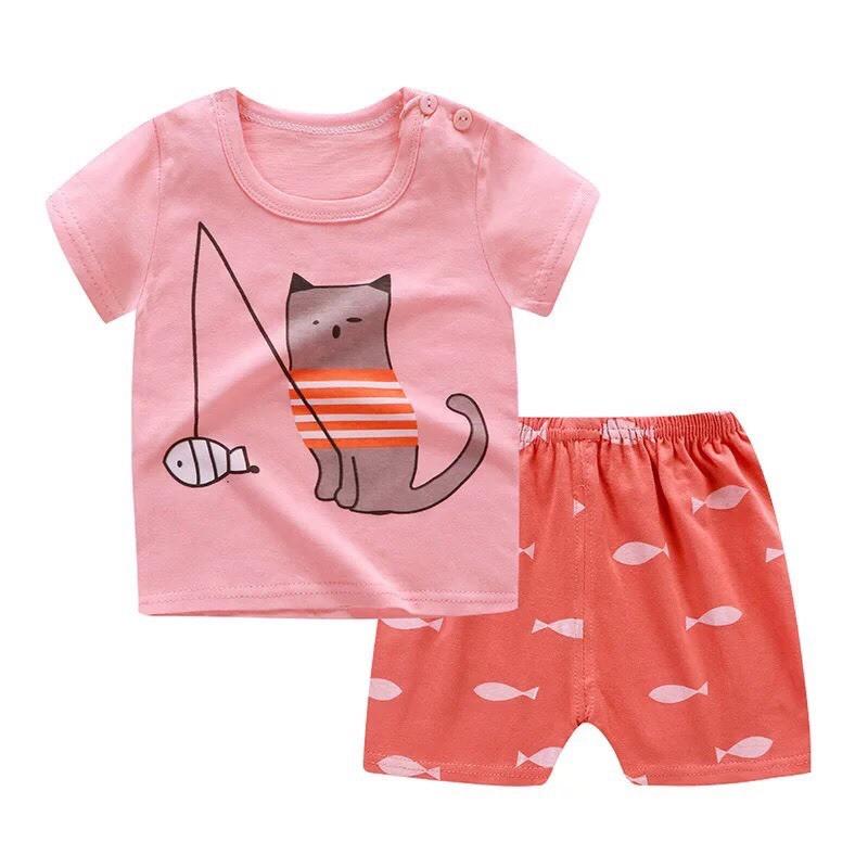 Bộ cotton QC mềm mịn cho bé trai bé gái 7-17kg