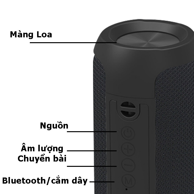 Loa Bluetooth PKCB Bản Mở Rộng, chống nước IPX5 Hỗ Trợ Kết Nối Bluetooth ,Thẻ Nhớ, USB - Hàng chính hãng