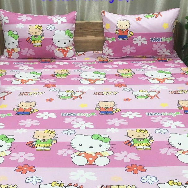 Drap cotton 1m6*2m kèm vỏ gối