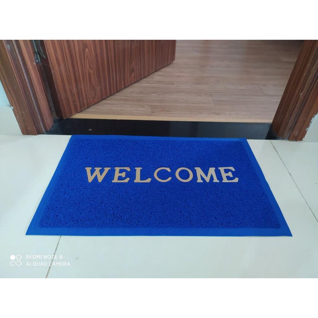 Thảm nhựa chống trơn Welcome 40x60cm. Thảm welcome nhựa rối