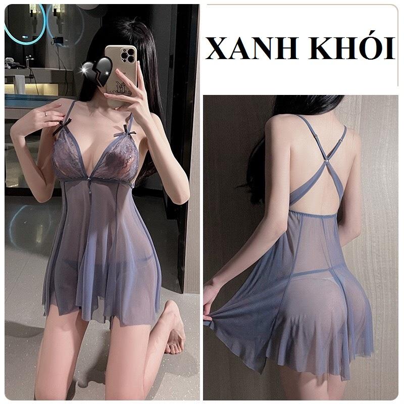Váy ngủ ren trong suốt kèm chip cao cấp PT Lady VAY02