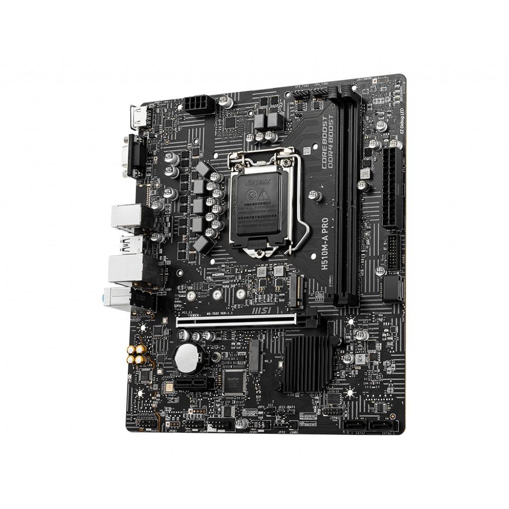 Bo Mạch Chủ Mainboard MSI H510M-A PRO (Intel H510, Socket 1200, m-ATX, 2 khe Ram DDR4)- Hàng Chính Hãng