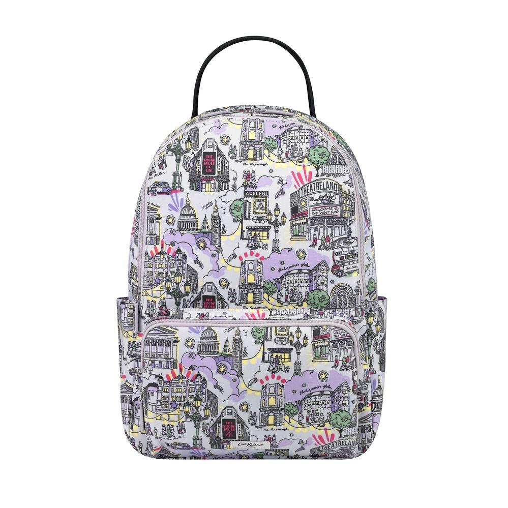 Cath Kidston - Ba lô đi học/đi làm/P Bckpck London West End Sm - London West End Small - Lilac/Grey -1041637