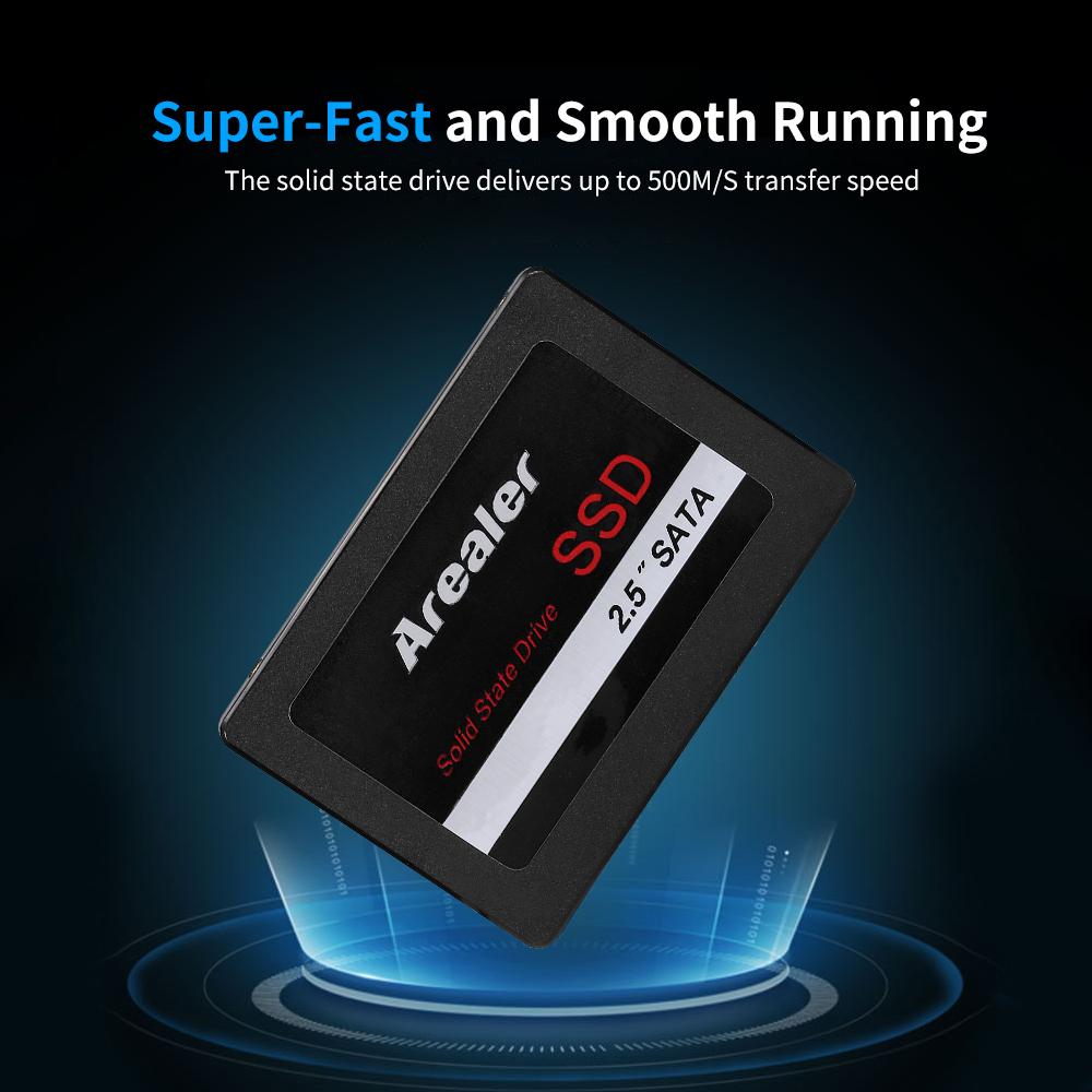 Ổ cứng thể rắn Arealer 2,5 inch SATA3.0 SSD có bộ nhớ tốc độ cao cho máy tính xách tay