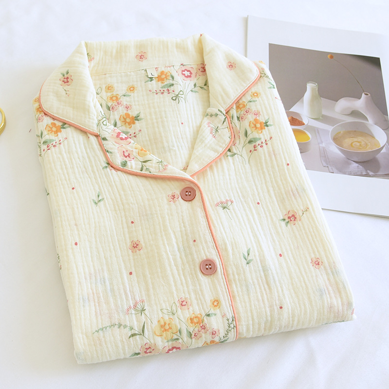 Bộ Đồ Bầu Và Sau Sinh Dài Tay Có Khe Mở Cho Con Bú Chất Liệu Xô Muslin M5