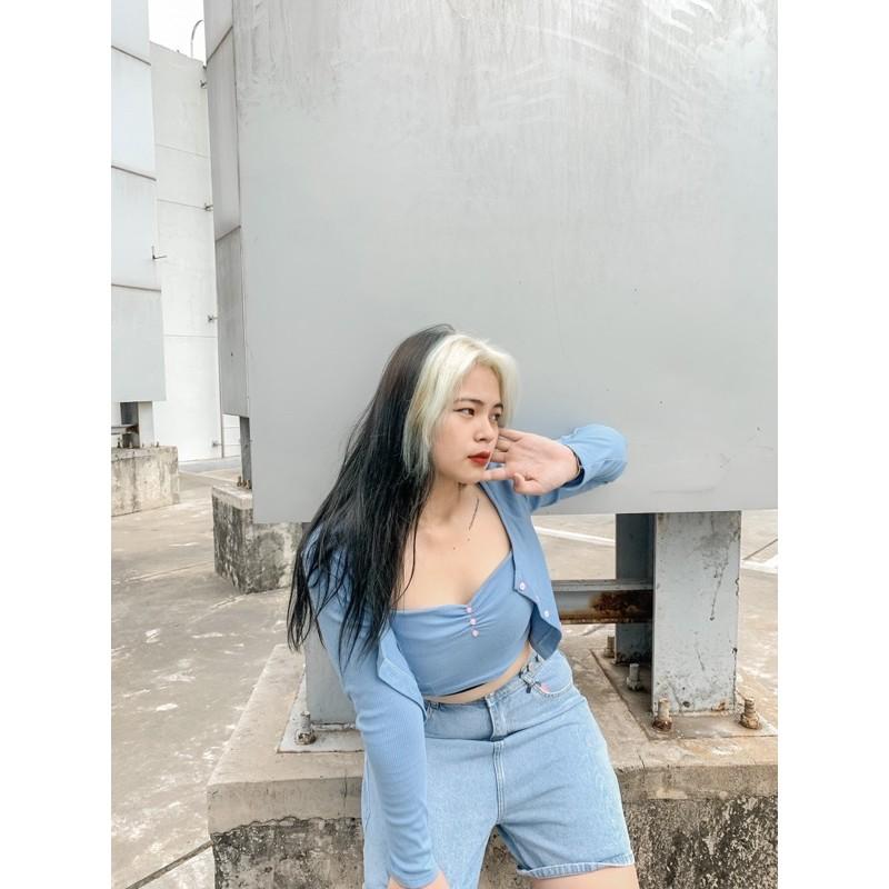 Set 2 áo lisa top