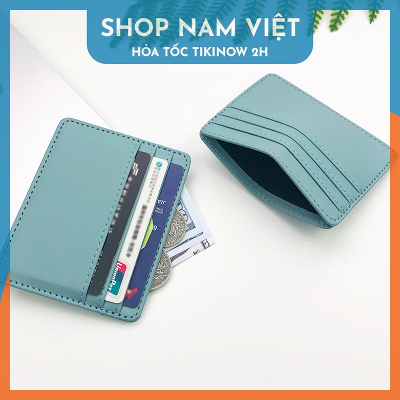 Ví Đựng Thẻ PU 10*8cm 5 Ngăn - Nhỏ Gọn, Tiện Dụng và Thời Trang