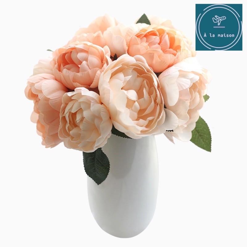 Bó 6 cành hoa mẫu đơn búp 27cm đẹp mềm mại sang trọng
