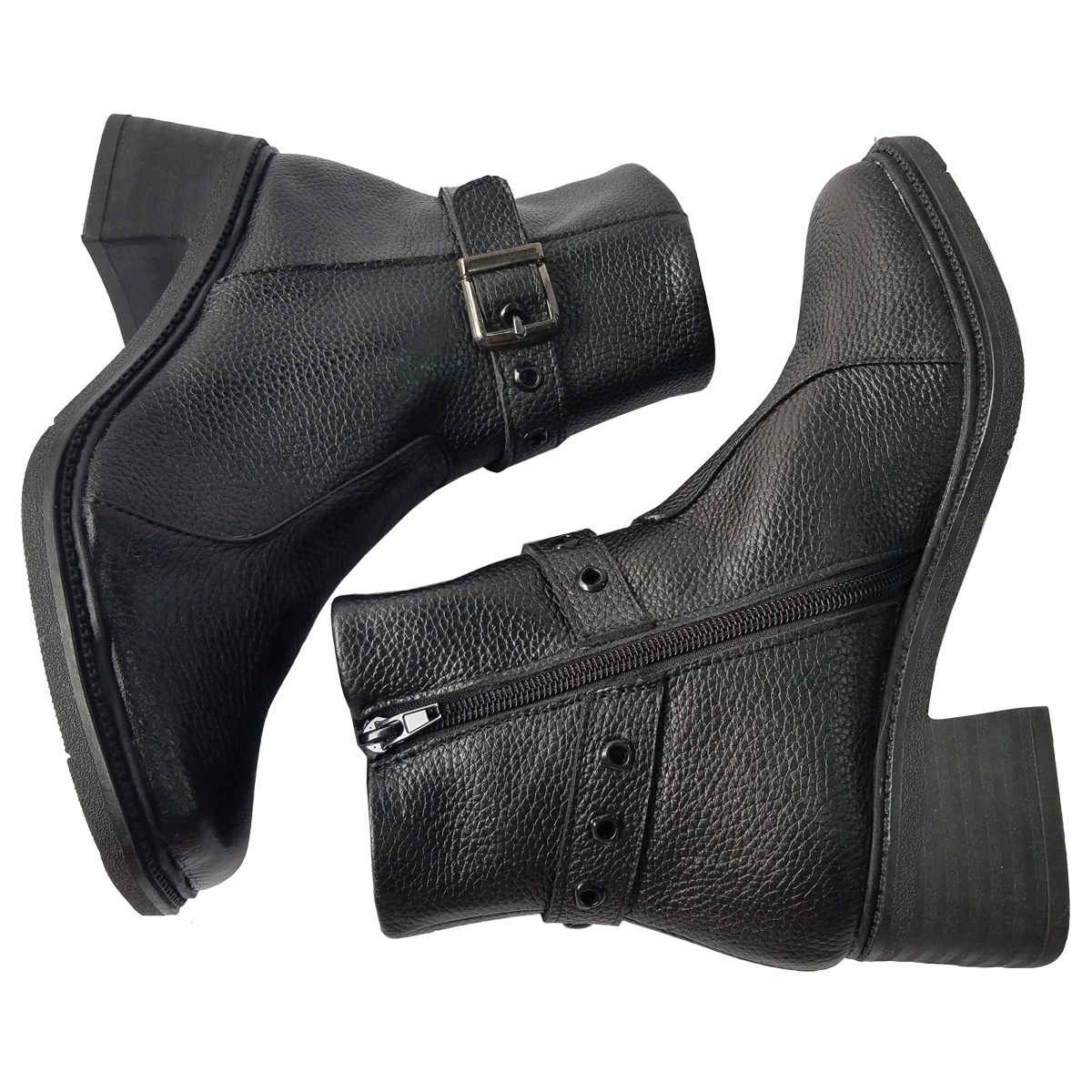 Giày Boot Nữ Cổ Cao Da Bò Thật BIGGBEN Cao 4 phân BON9