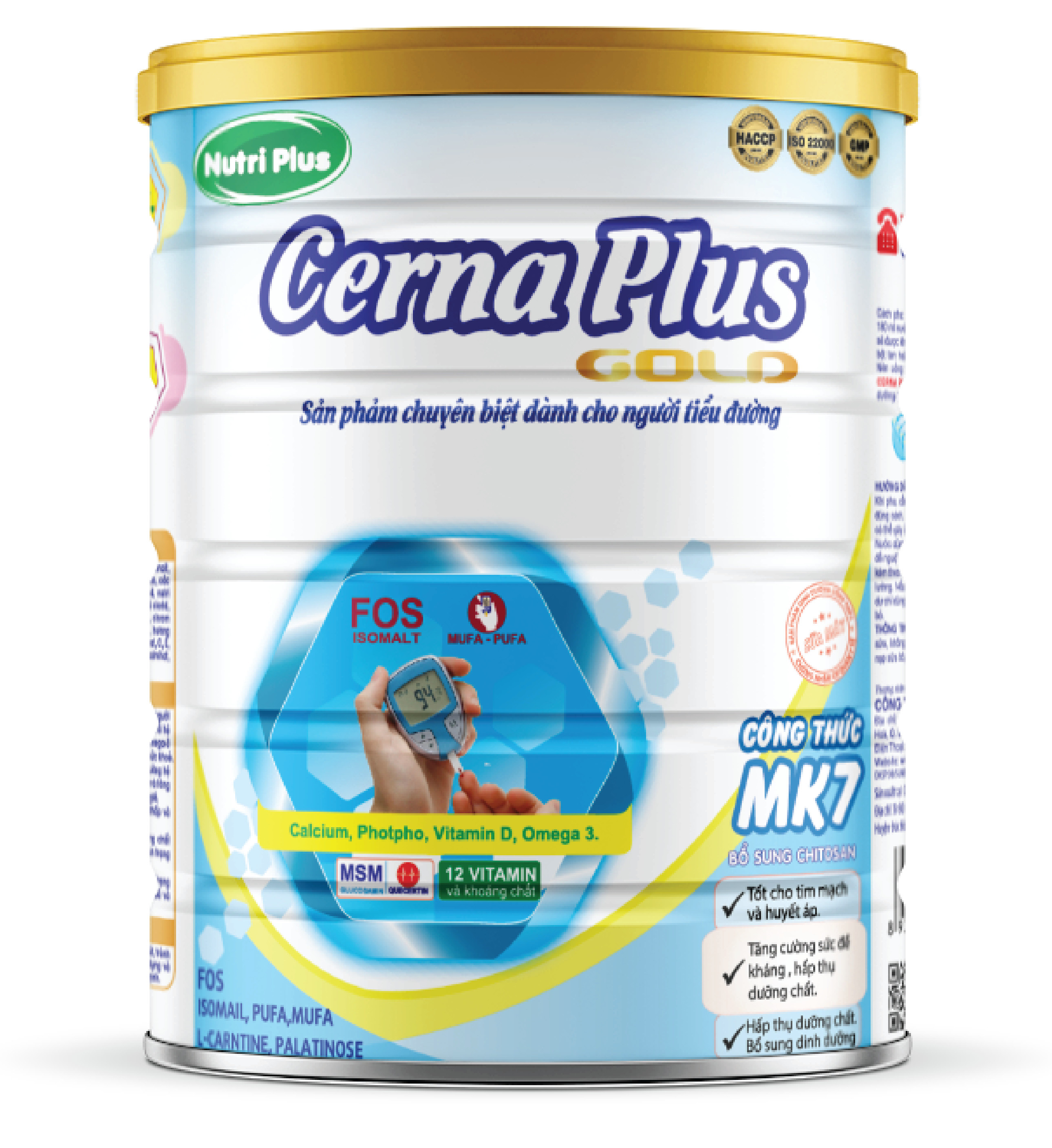 Sữa bột dinh dưỡng CERNA PLUS sữa cho người tiền tháo đường và tháo đường - Nutriplus Gold