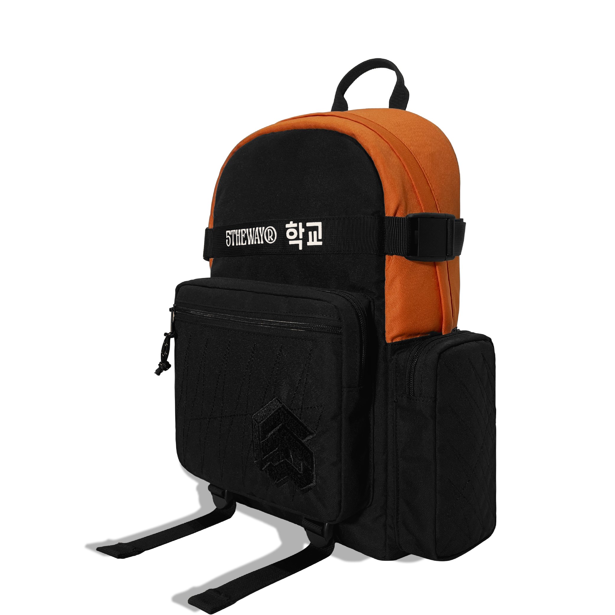 5THEWAY 학교 'SIGNATURE' EDITION ROCKET BACKPACK - BLACK/ORANGGE