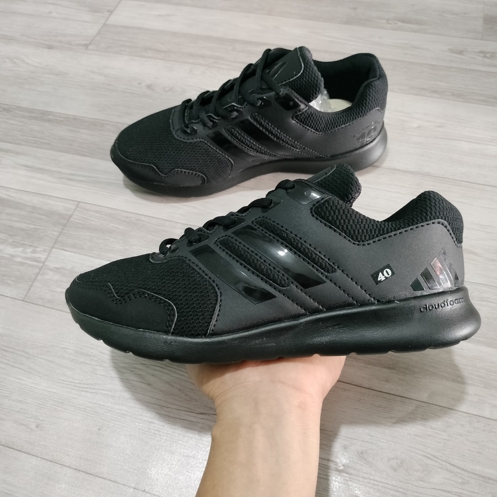 Giày thể thao sneaker nam nữ full đen có đủ size từ 35 đến 44, êm vải lưới thoáng khí