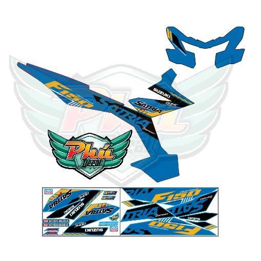 Tem rời Satria fi 2021 xanh đen mới