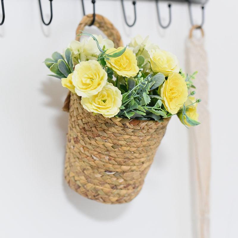 Giỏ đan sợi cỏ biển treo tường trang trí nội thất