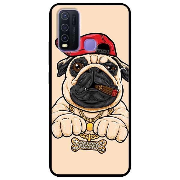 Ốp lưng dành cho Vivo Y30 - Y30i - Y50 mẫu Pulldog Hiphop Nền Vàng