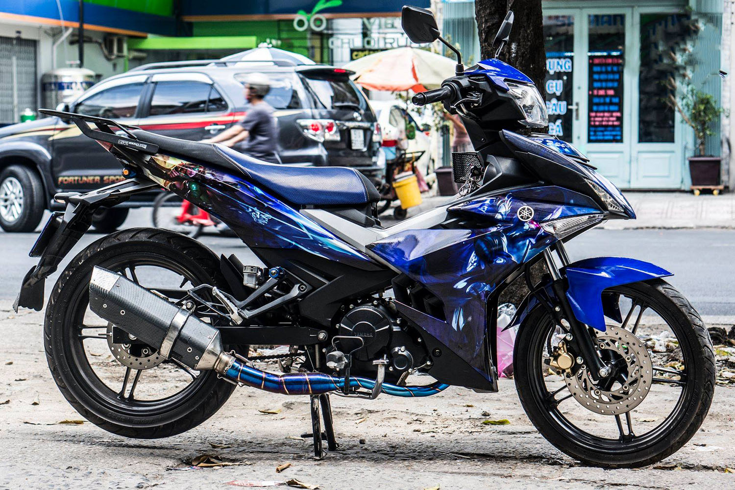 Tem trùm Exciter 150 Blue Anime