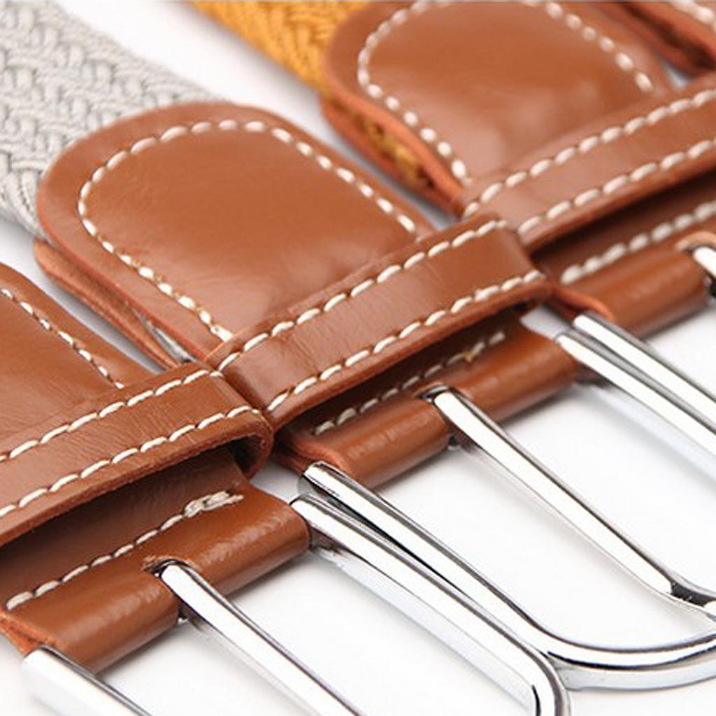 2Pcs Men Women Woven Canvas Belt Webbing Belt Travel Trouser Jeans