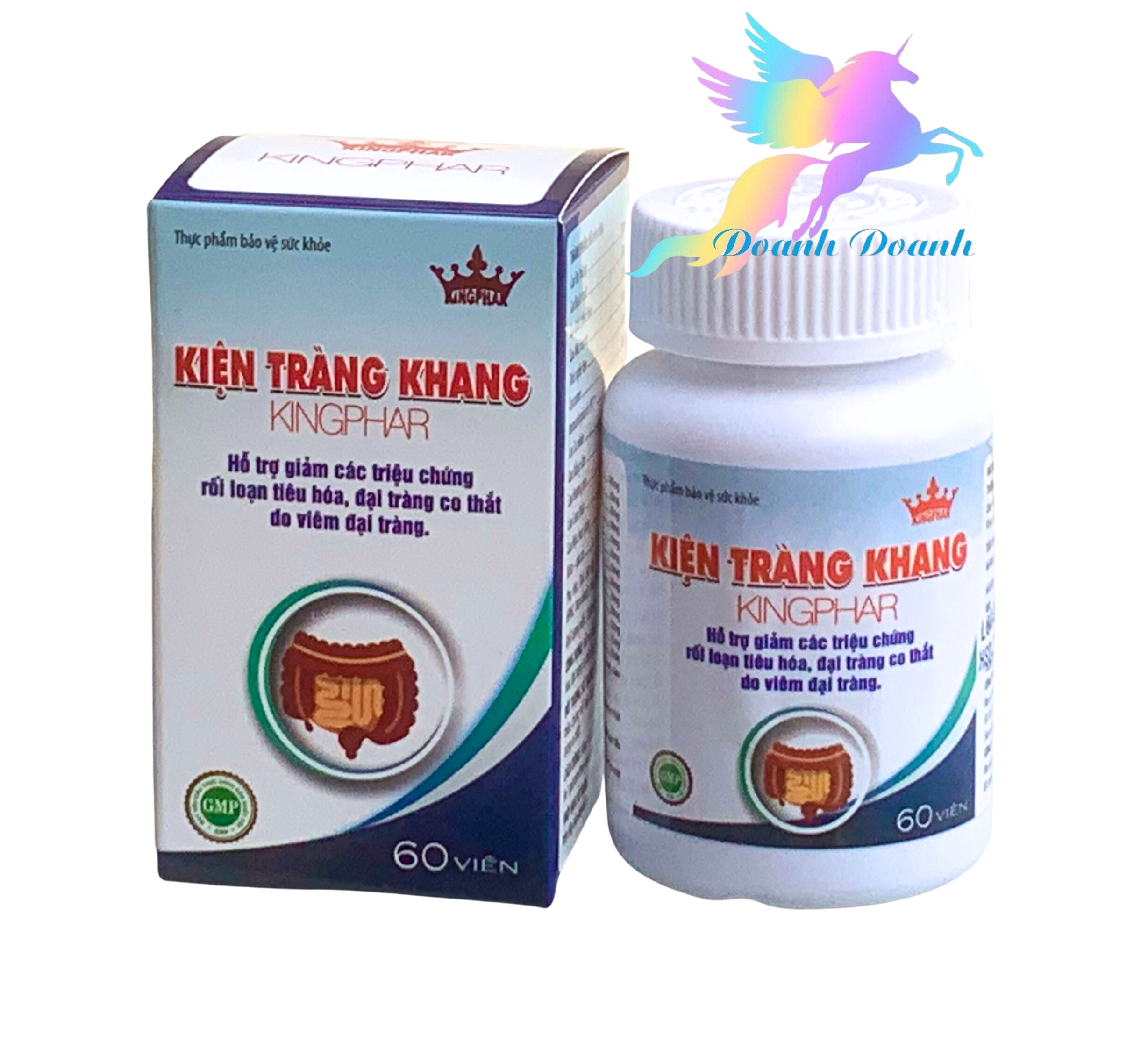 Viên uống Kiện tràng khang Kingphar, lọ 60 viên, dùng cho các trường hợp viêm đại tràng, rối loạn tiêu hoá