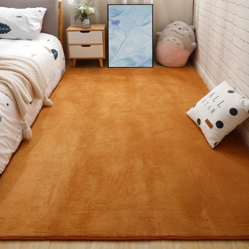 Thảm lót bàn trà / phòng khách / phòng ngủ / ghế sofa làm từ vải lông cừu san hô phong cách Châu Âu