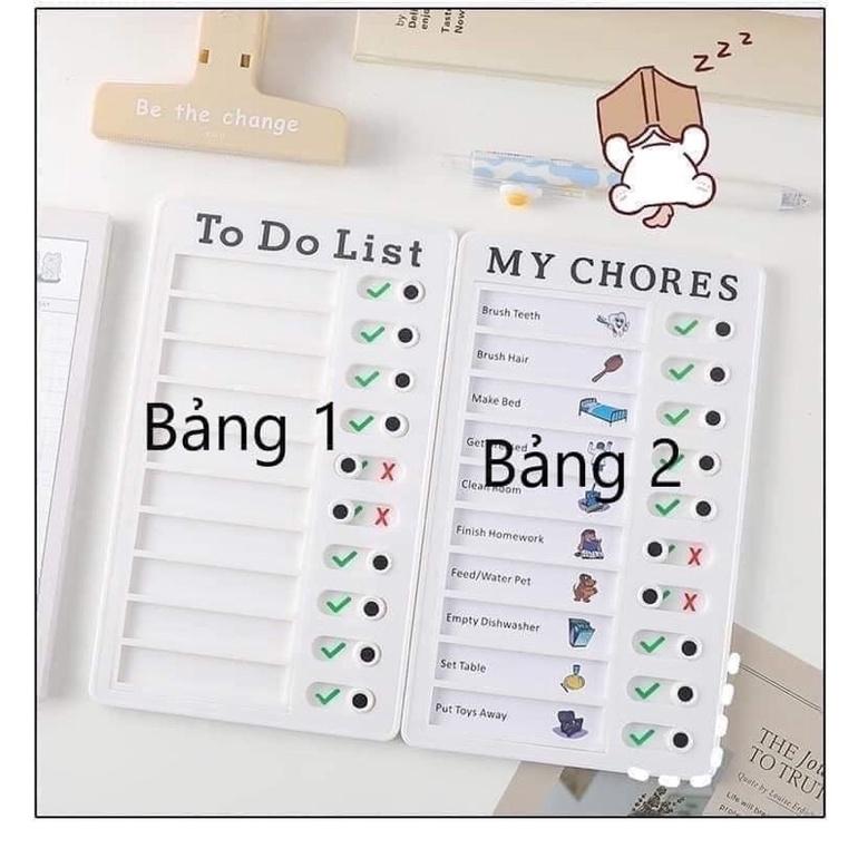 Bảng my chores và to do list rèn tính kỹ luật cho con yêu, công cụ giúp trẻ tự giác và lên kế hoạch montessori