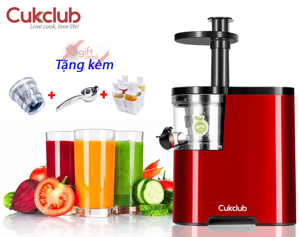 Máy ép chậm Cukclub JS008 - Hàng Chính Hãng  - Thương Hiệu Hàn Quốc - Chất Liệu Cao Cấp - An Toàn ( BPA Free )