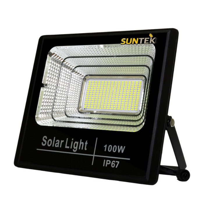 Đèn năng lượng mặt trời Suntek 100W_200W - Chính hãng - hộp đèn nhôm đúc - thời gian sáng trên 12hr