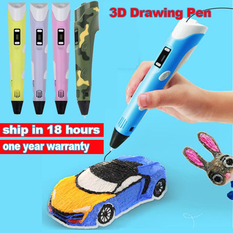 3d Pen Kids DIY Máy in DIY Pen Trẻ em vẽ bút với màn hình LCD PLA FALAMEL 1,75mm Món quà sinh nhật in sinh nhật cho trẻ em
