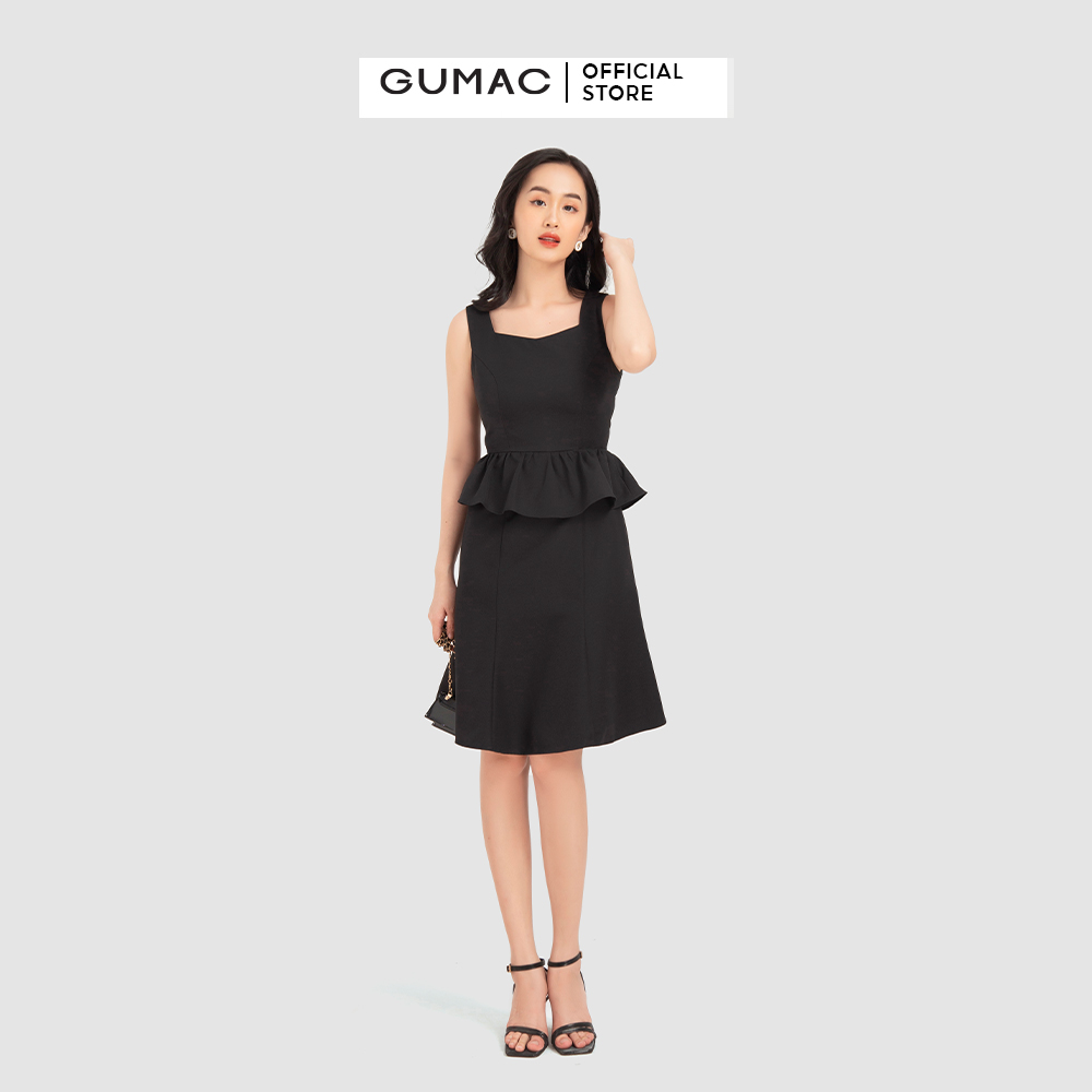 Đầm dáng ôm GUMAC DB12011 sát nách bèo tùng