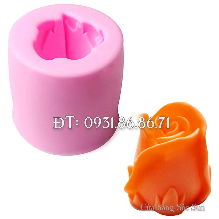 Khuôn silicon hoa hồng búp - Mã số 1708