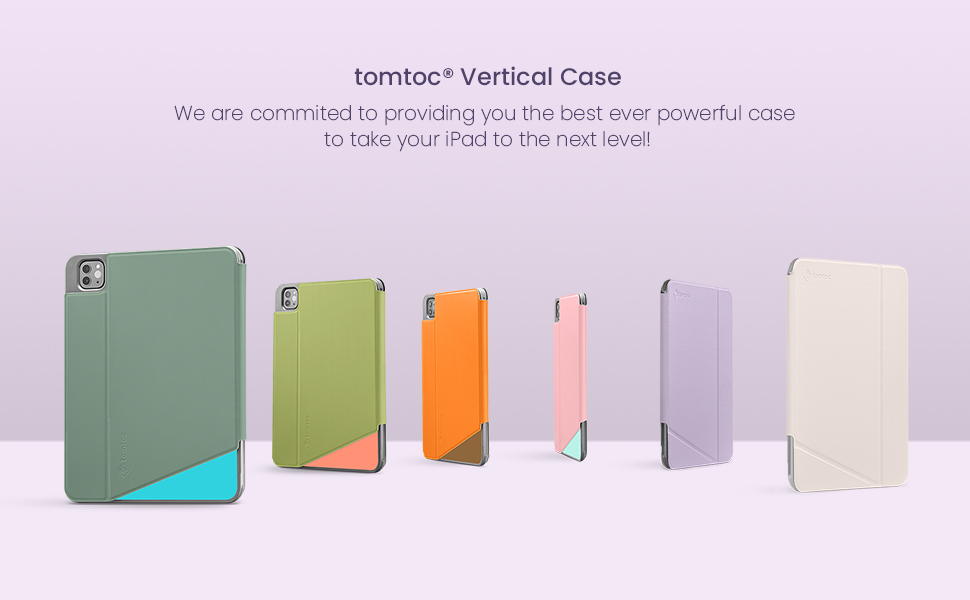 BAO DA TOMTOC FOR IPAD PRO 11 INCH 2021 TỪ TÍNH ĐA GÓC VERTICAL HỖ TRỢ SẠC KHÔNG DÂY APPLE PENCIL B02-007 - HÀNG CHÍNH HÃNG