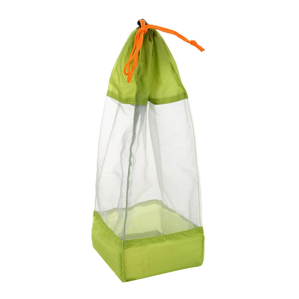 Drawstring Stuff Mesh Sack Storage Bag for Travel Camping Hiking