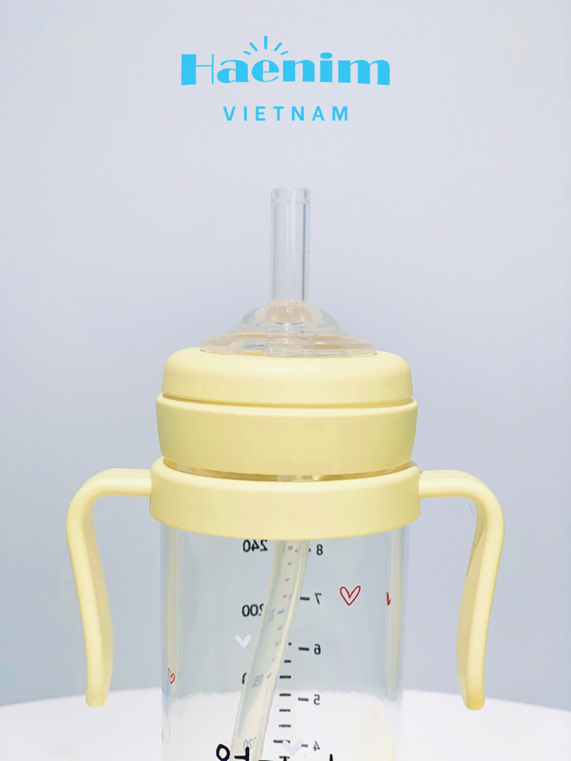 Haenim Bộ chuyển đổi ống hút Nothing All -in -one cho bé từ 6M (Có tay cầm) - Hàng chính hãng có tem bảo đảm