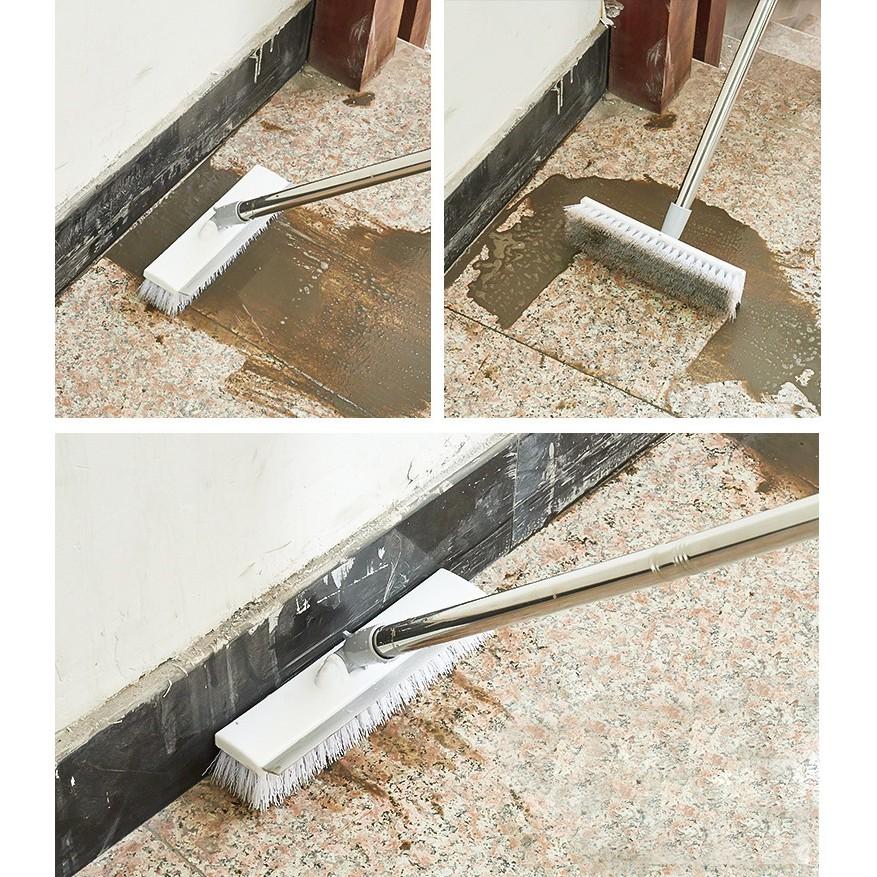 Cây chà sàn nhà tắm - vệ sinh cán dài chổi gạt nước 2 đầu xoay 180 độ dễ dàng điều chỉnh độ dài