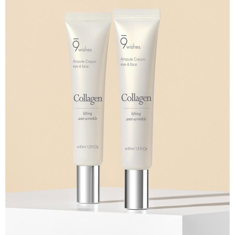 Kem Mắt 9 Wishes Collagen Ampule Eye & Face Cream 40ml