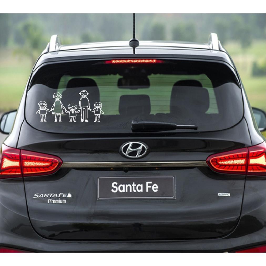 Decal dán xe hơi, sticker dán xe ôtô, tem xe hơi, tem dán hình gia đình độc đáo nhiều mẫu