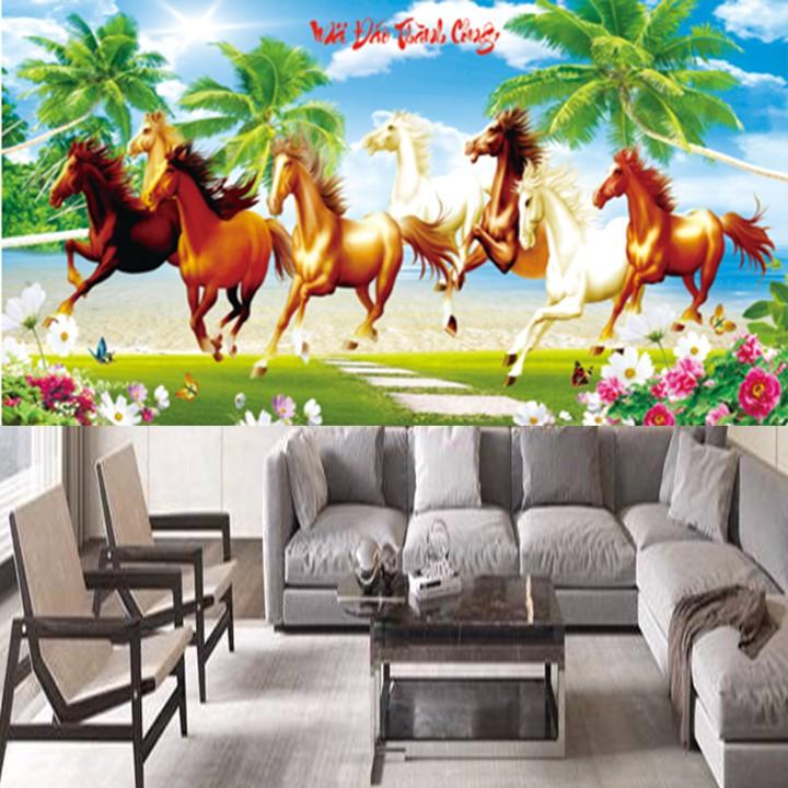Tranh thêu mã đáo thành công X8230 - kích thước: 96 * 47cm.