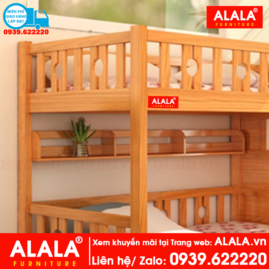 Giường tầng ALALA114 gỗ thông nhập khẩu - www.ALALA.vn® - Za.lo: 0939.622220