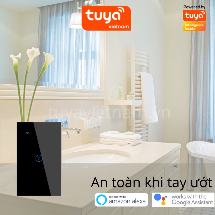 Công Tắc Điều Khiển Bình Nóng Lạnh Thông Minh TUYA Wifi + Bluetooth, Điện Áp Tối Đa 4400W / 20A, Cài Đặt Hẹn Giờ - Hàng Nhập Khẩu