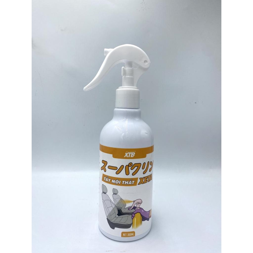 Dung dịch tẩy rửa nội thất ô tô XETA dung tích 300ml công nghệ từ Nhật Bản, làm sạch nội thất chiết xuất từ vỏ cam