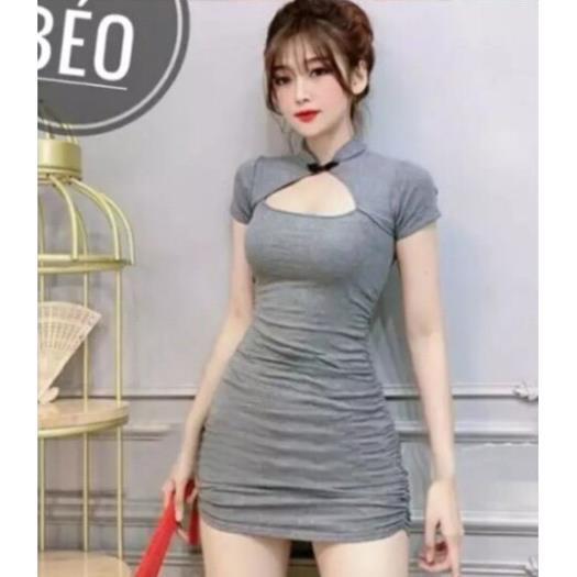 Đầm cổ tàu cách tân cao cấp HN510