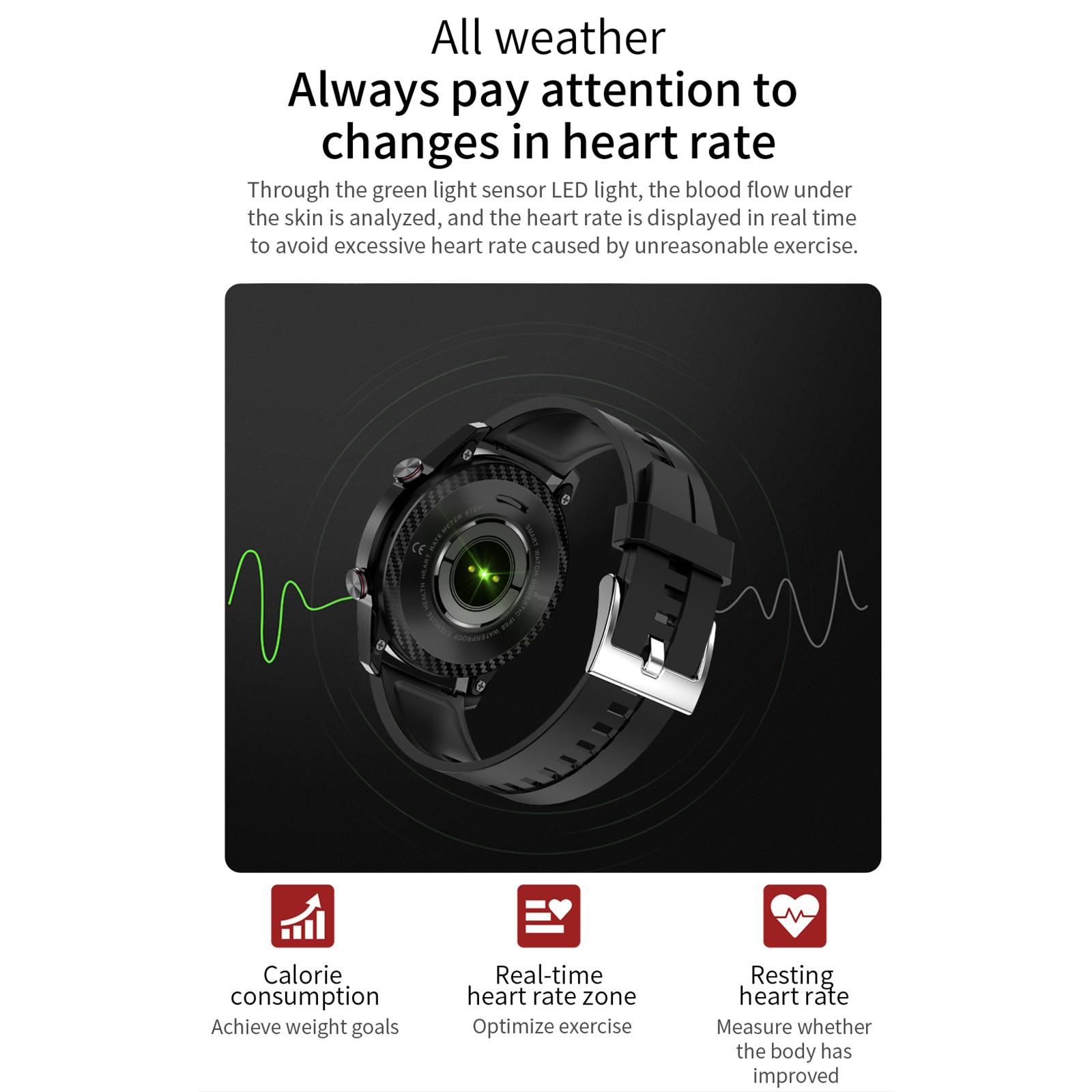 1.3" Bluetooth Smart Watch TK28 Blood Pressure Monitor IP68 Waterproof Sports Fitness Tracker for IOS/Android