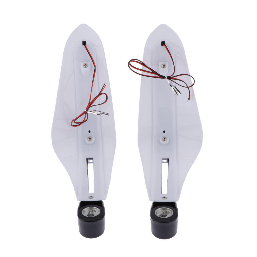 1 Pair Universal Motorcycle Hand Guards with LED Lights - Handlebar Handguard Handle Protector for ATV Dirt Bike Motorbike Scooter